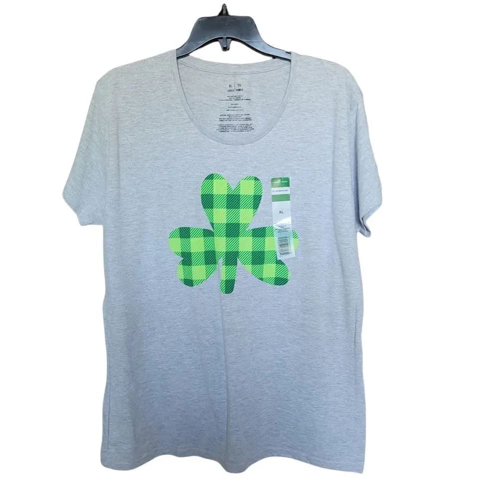 St Patrick's Day plaid clover shirt